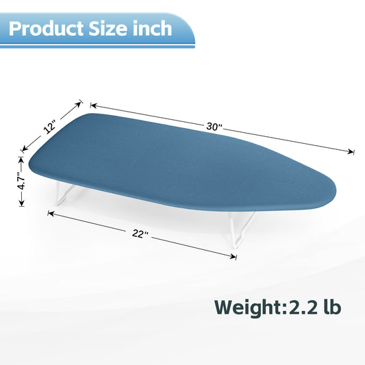 Small Ironing Board Tabletop, All-Metal Mesh Panel, for Dorm Apartment — VC-KK-TR1230D1-6-BU-DF