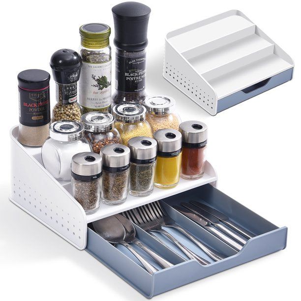 3 Tier Stepped Spice Rack, Kingrack Kitchen Seasoning Storage Rack,WK810337