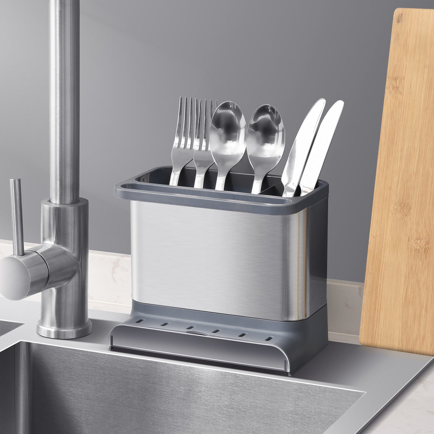 Kingrack Stainless Steel Sink Organizer, Kitchen Sink Caddy Organizer,WK810561