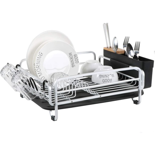 Kingrack In Sink Dish Drainer, Large Aluminum Dish Drying Rack With Removeable Utensil Holder,WK111913