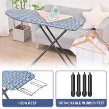 TOOLF Ironing Board, Iron Board with Heat Resistant Cover & Iron Rest, 7 Height Adjustable, 43x13 in, Blue (P1343H-22B)