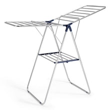 Clothes Drying Rack, KK KINGRACK Foldable Drying Rack with 2 Gullwings & Height-Adjustable, Large-Capacity Laundry Drying Rack, Indoor Outdoor, Stainless Steel（158206）