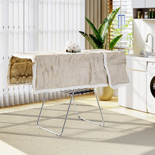 Clothes Drying Rack, KK KINGRACK Foldable Drying Rack with 2 Gullwings & Height-Adjustable, Large-Capacity Laundry Drying Rack, Indoor Outdoor, Stainless Steel（158206）