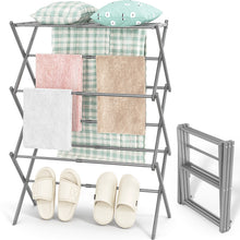 KK KINGRACK Clothes Drying Rack, Expandable & Collapsible Steel Laundry Drying Racks, Gray (121501-Gray)