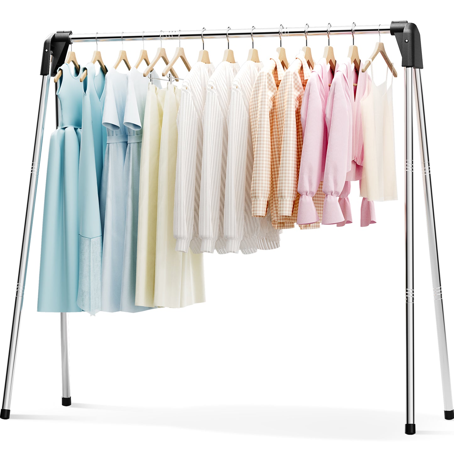 KK KINGRACK Clothes Drying Rack, Foldable Clothing Rack, Garment Rack for Indoor Outdoor, Stainless Steel（153806）