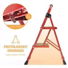 KK KINGRACK 2 Step Stool, Folding Step Ladder, Non-Slip feet, for Home, Office, 330lbs Capacity, White (WM-US-WK2207B-R-W)