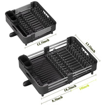 Dish Drying Rack, Kingrack Extendable Dish Rack for Kitchen Counter, Foldable Stainless Steel Space-Saving Dish Drainer,WK810172-20