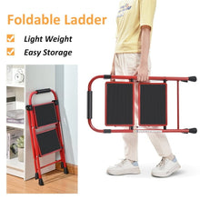 KK KINGRACK 2 Step Stool, Folding Step Ladder, Non-Slip feet, for Home, Office, 330lbs Capacity, White (WM-US-WK2207B-R-W)