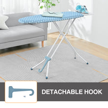 KK KINGRACK Ironing Board, Portable Iron Board with Hanger & Iron Rest, 7 Adjustable Heights, Blue, 43x13"(TYB1343H3-22B)