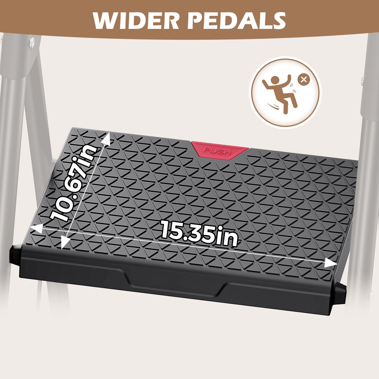 KINGRACK 2 Step Ladder, Folding Step Stool with Handrails, Black