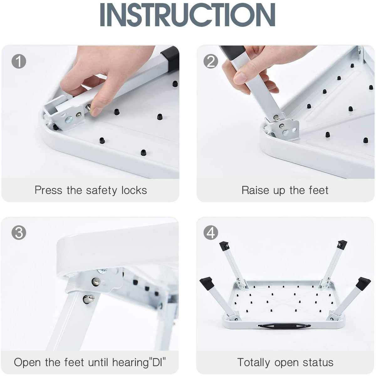 Kingrack Folding Step Stool for Adults, Non-Slip One Step Ladder, Collapsible Stool, Lightweight Foot Stool Up to 330 lbs