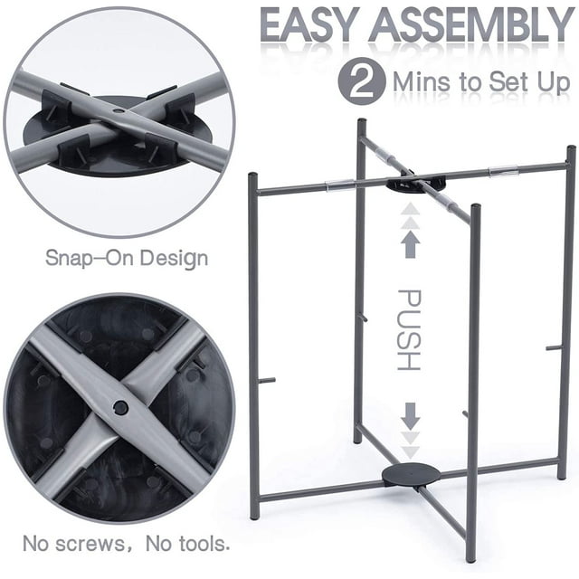 KK KINGRACK Side Table, Metal End Table, Coffee Table,WK131033-DKGY