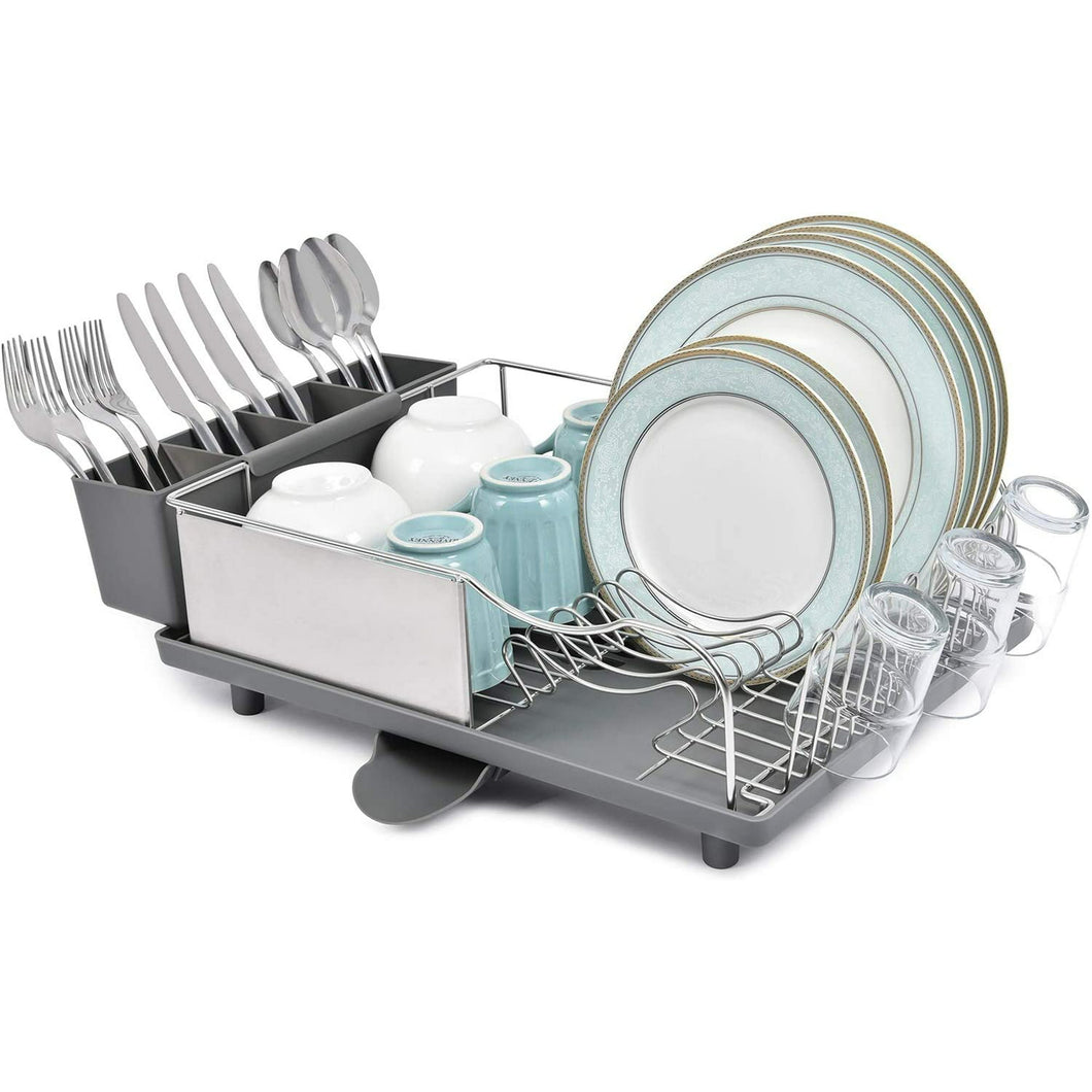 Kingrack Dish Rack,304 Stainless Steel Dish Drying Rack, Dish Drainer for Large Capacity,WK130895-G