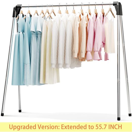 KK KINGRACK Clothes Drying Rack, Foldable Clothing Rack, Garment Rack for Indoor Outdoor, Stainless Steel（153806-B）