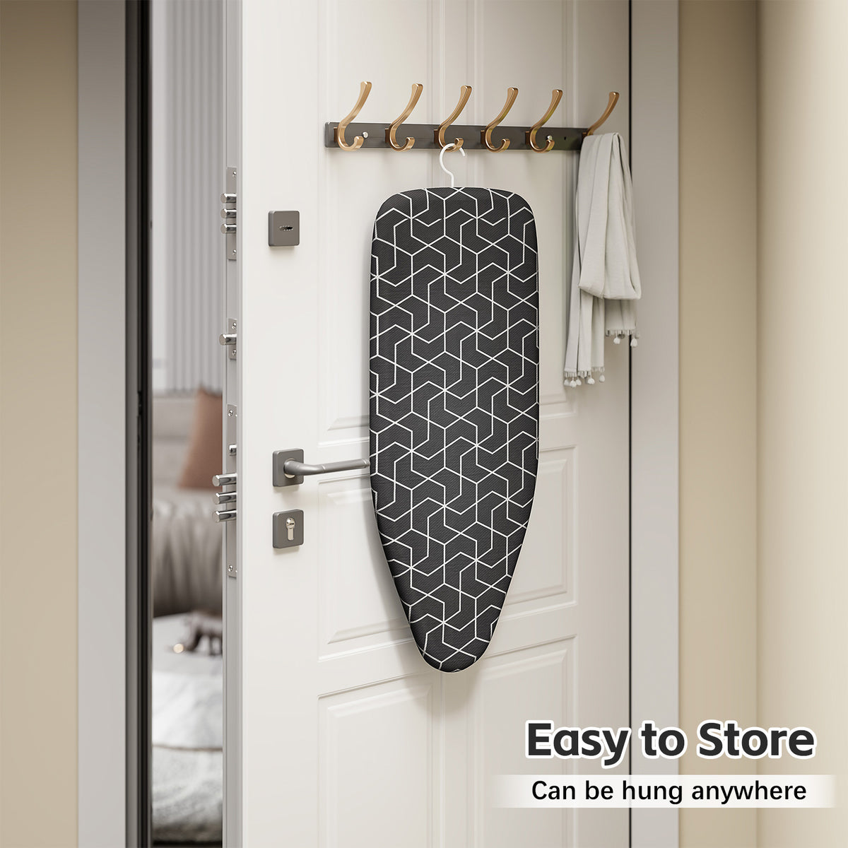 Small Ironing Board Tabletop, All-Metal Mesh Panel, for Dorm Apartment — VC-DY-TR1230D1-6-BK-DF