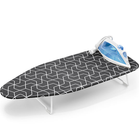 Small Ironing Board Tabletop, All-Metal Mesh Panel, for Dorm Apartment — VC-DY-TR1230D1-6-BK-DF