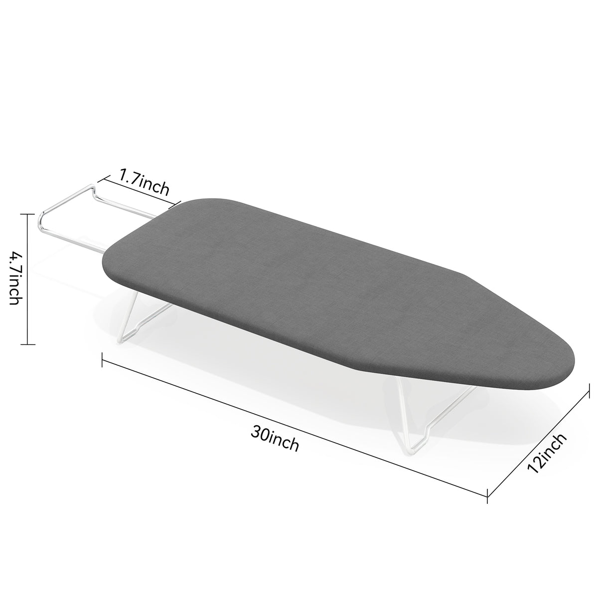 Small Ironing Board Tabletop, All-Metal Mesh Panel, for Dorm Apartment — VC-KK-1230D13-6-GY-DF