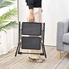 Kingrack 2 Step Ladder Folding Stool, Non-Slip Step Ladder, collapsible stool for adults, Heavy Duty 330Lbs Capacity Industrial Lightweight (2031-B)