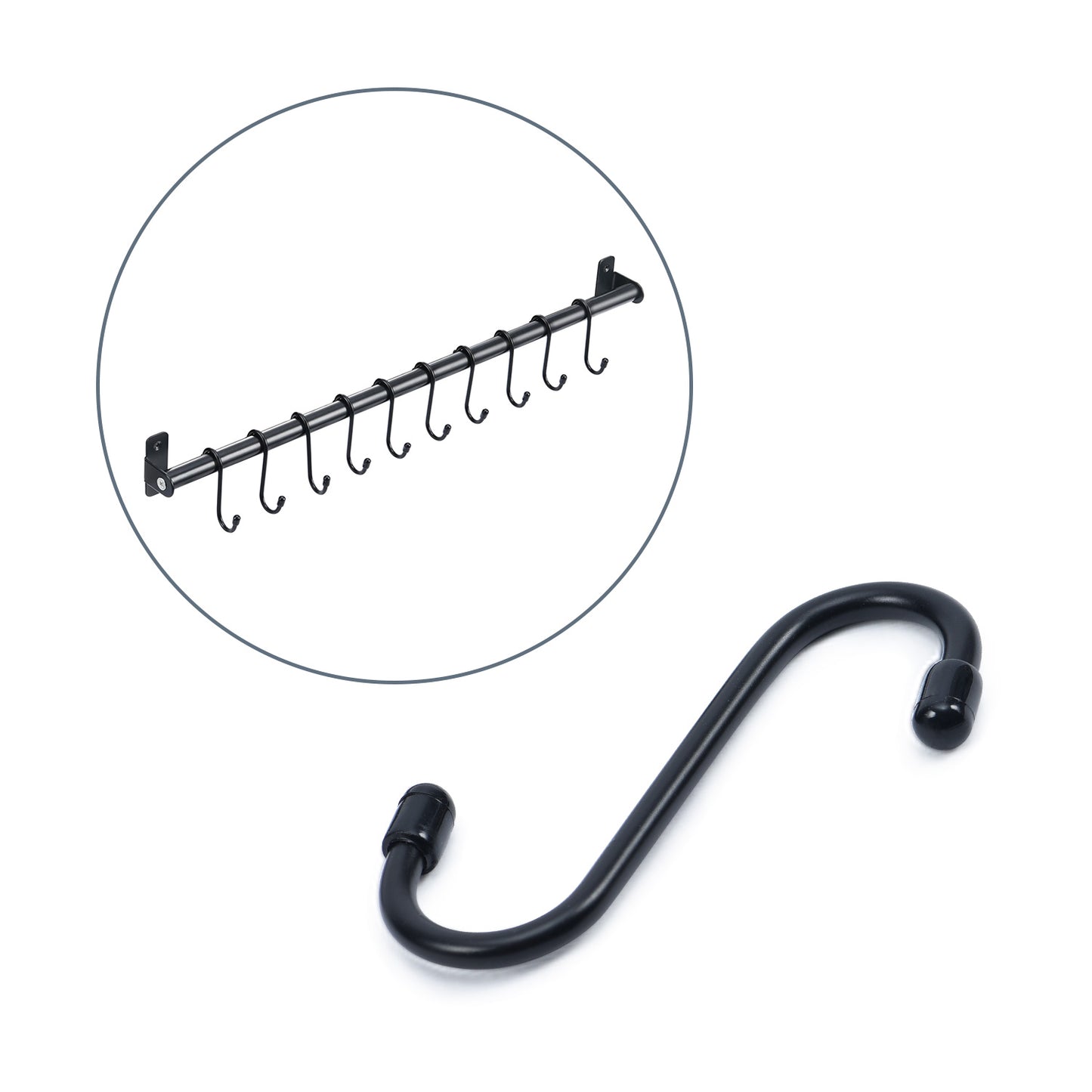Kitchen Rack S Hook, Pack of 10(for Kitchen Utensil Rack ONLY)
