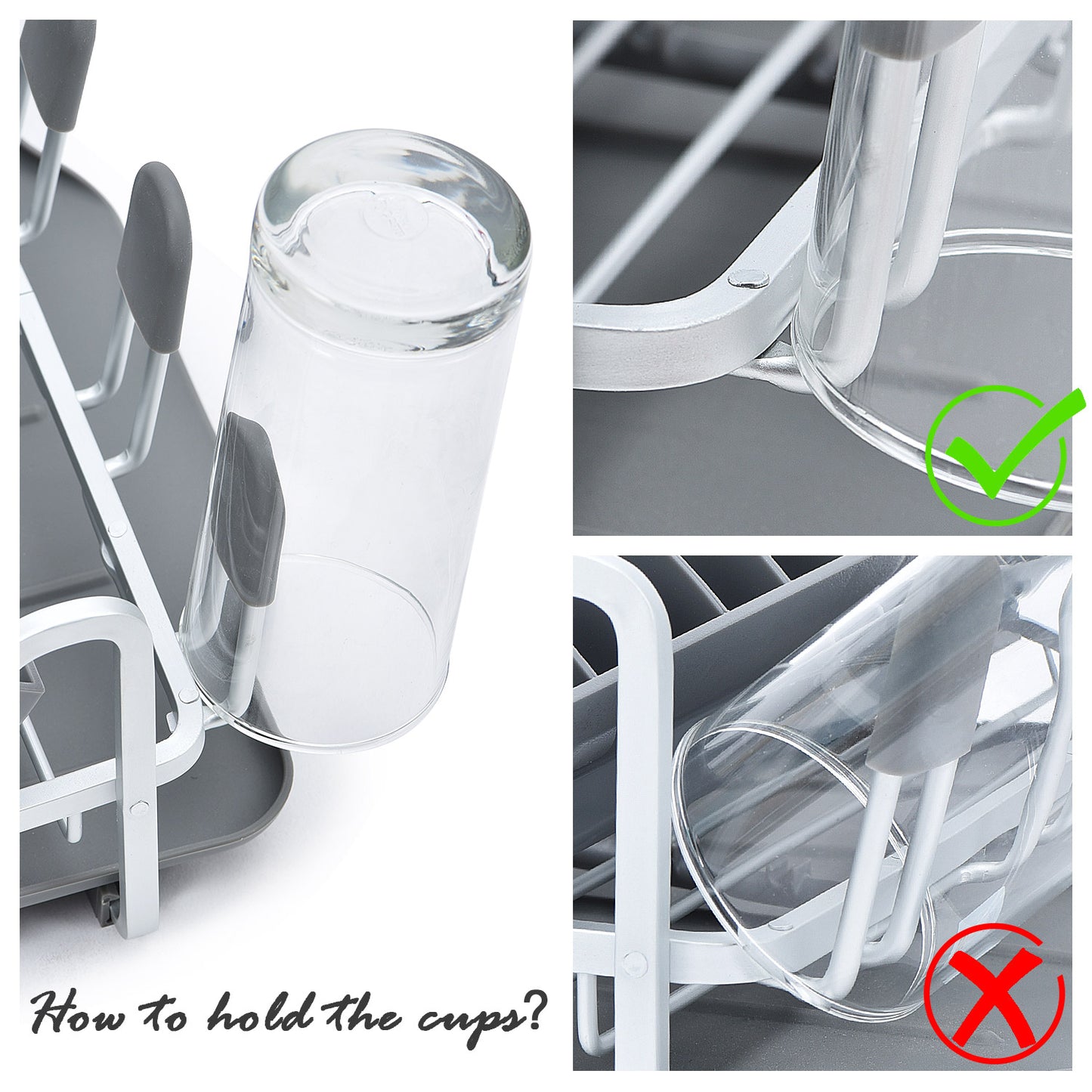 Aluminum Dish Rack with Expandable Over Sink Plate Rack, Drip Tray, WK112040
