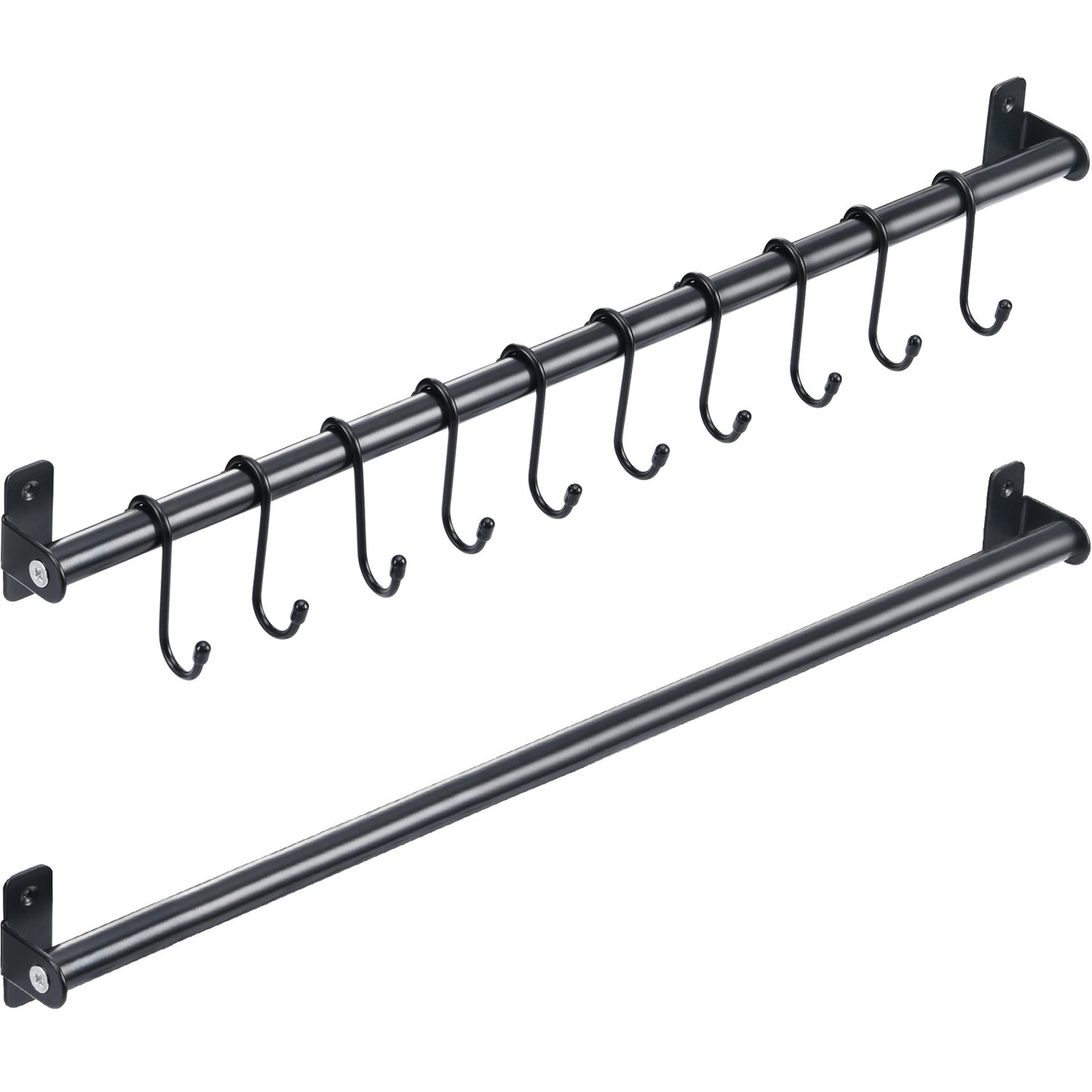Kitchen Utensil Rack Series, Wall Mounted Rail Rack for Hanging, DIY with Hanging Utensil Rack/ Hanging Dish Rack/ Hanging Spicy Rack