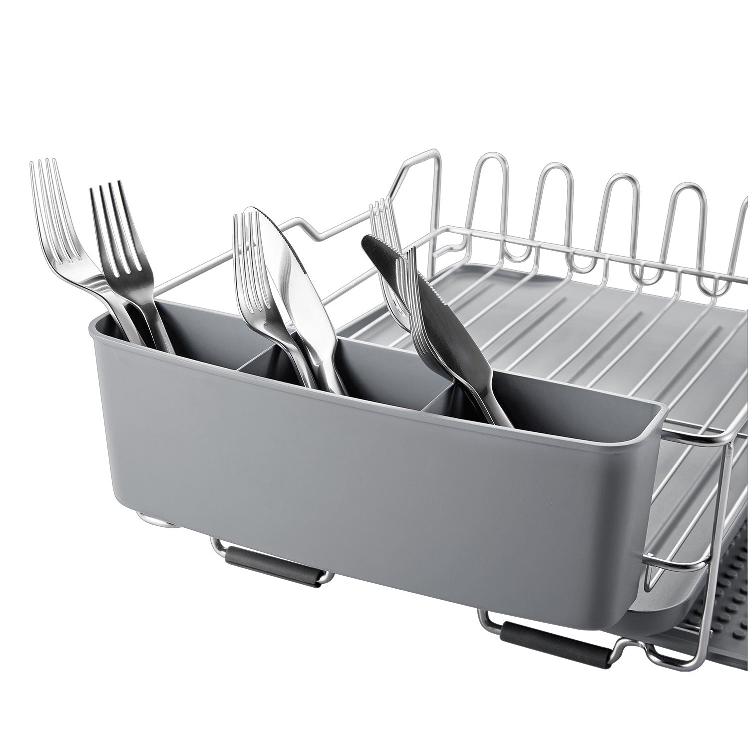 Stainless Steel Dish Rack with utensil holder
