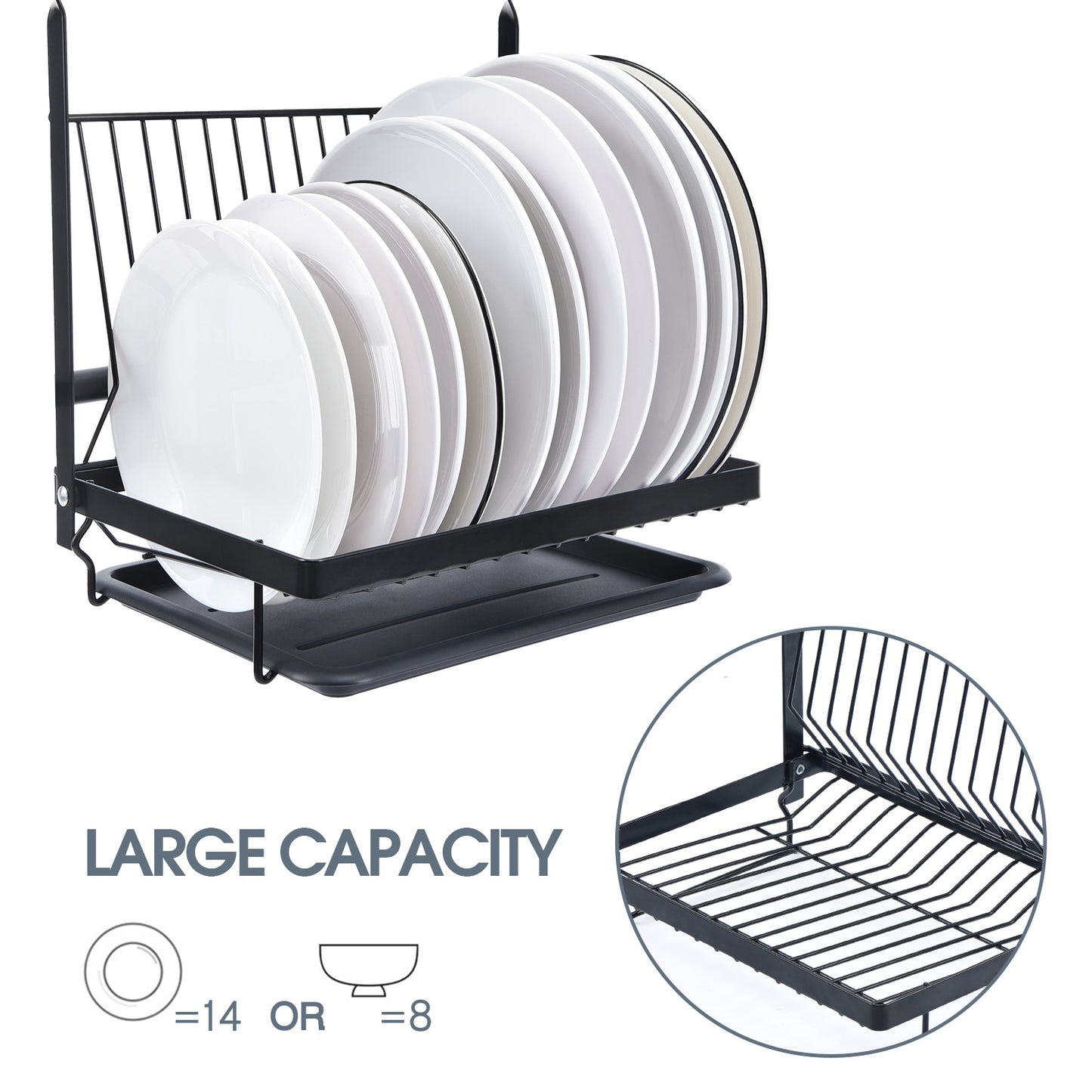 Kitchen Utensil Rack Series, Wall Mounted Rail Rack for Hanging, DIY with Hanging Utensil Rack/ Hanging Dish Rack/ Hanging Spicy Rack