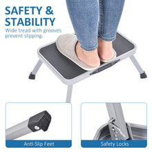 Kingrack 1-Step Stool, Folding Non-Slip Step Ladder, collapsible stool for adults,WK2501C