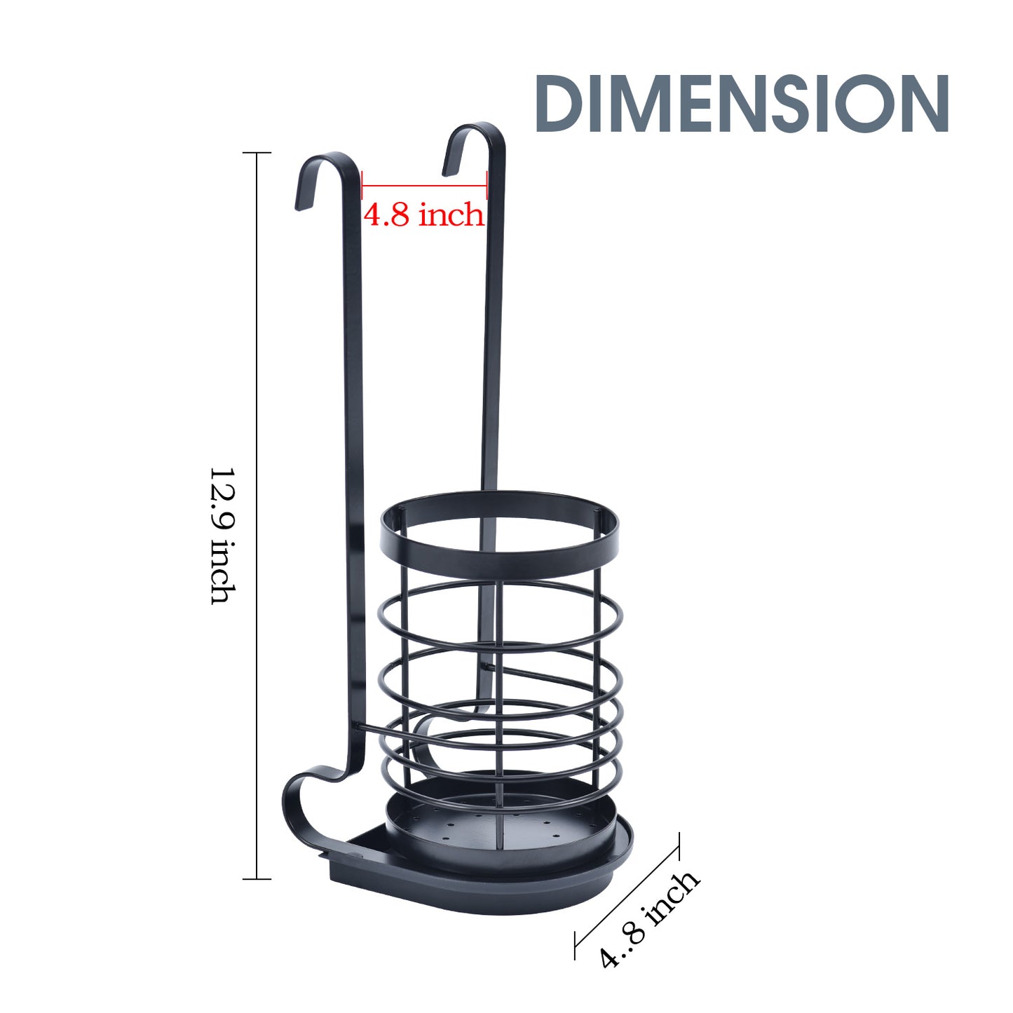 Kitchen Utensil Rack Series, Wall Mounted Rail Rack for Hanging, DIY with Hanging Utensil Rack/ Hanging Dish Rack/ Hanging Spicy Rack