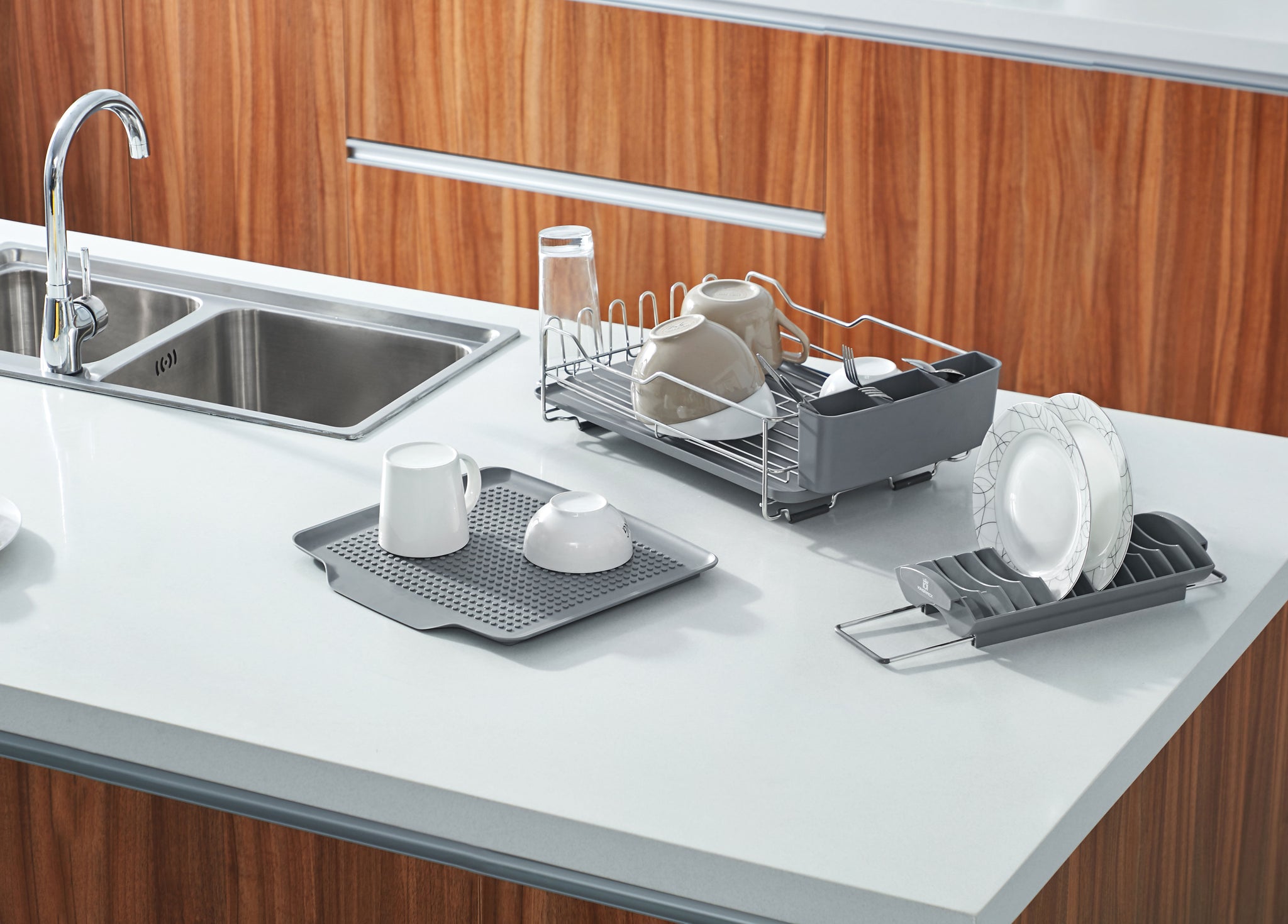 Stainless Steel In Sink Dish Drying Rack