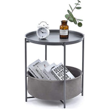 KK KINGRACK Side Table, Metal End Table, Coffee Table,WK131033-DKGY