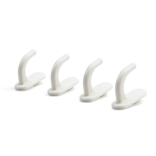 Pegboard Hooks, Pack of 4, White(for 3-Tier Storage Rolling Cart with Removable Pegboard ONLY)