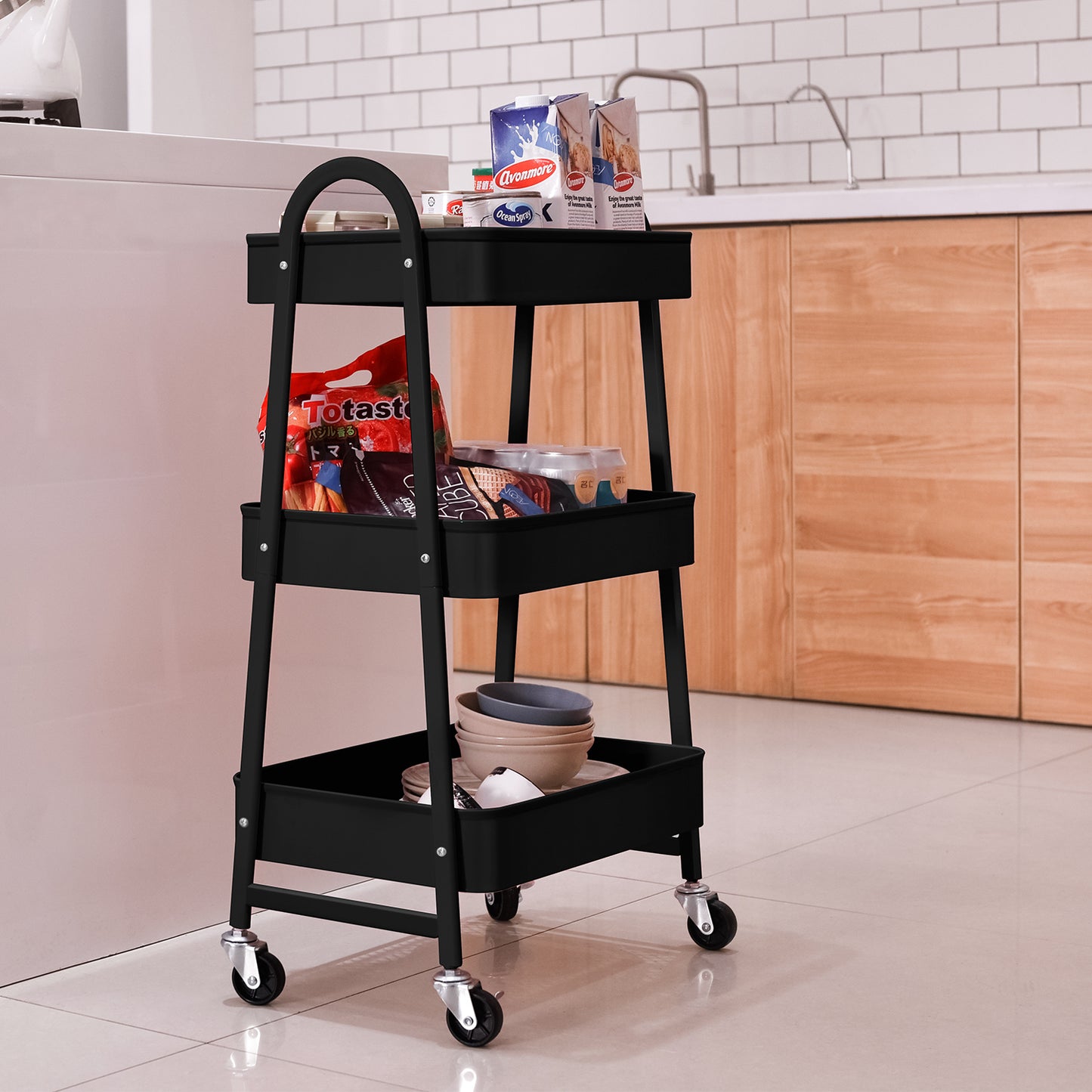 3-Tier Utility Rolling Cart  130839 - Kingrack Home