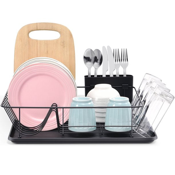 Kingrack Dish Rack, Large Capacity Dish Drainer-Black,WK810338-1