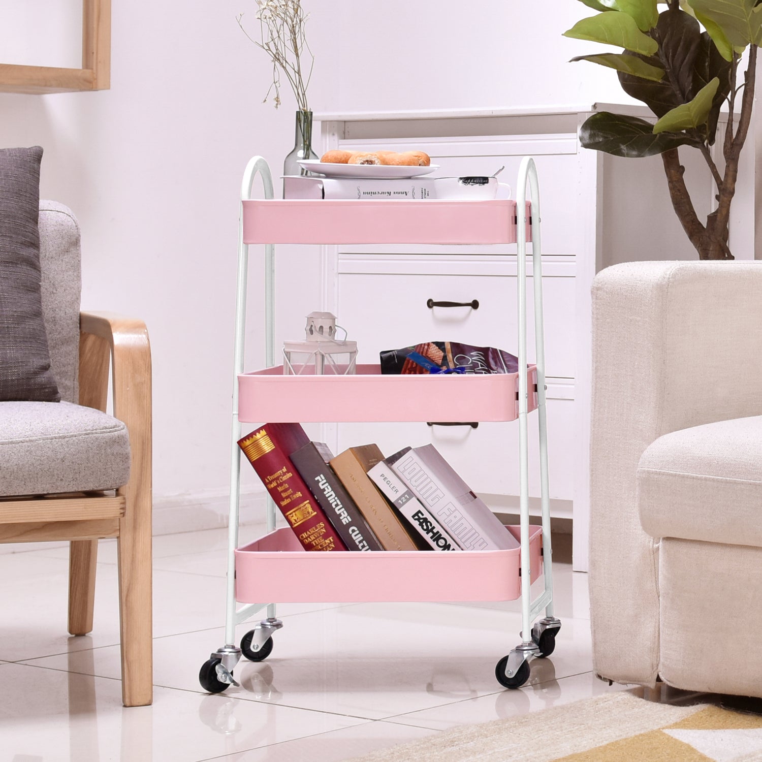 3-Tier Utility Rolling Cart  130839 - Kingrack Home