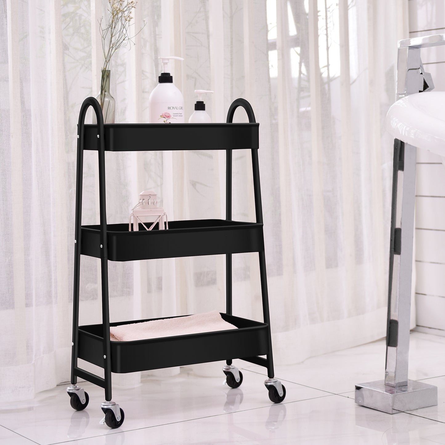 3-Tier Utility Rolling Cart  130839 - Kingrack Home