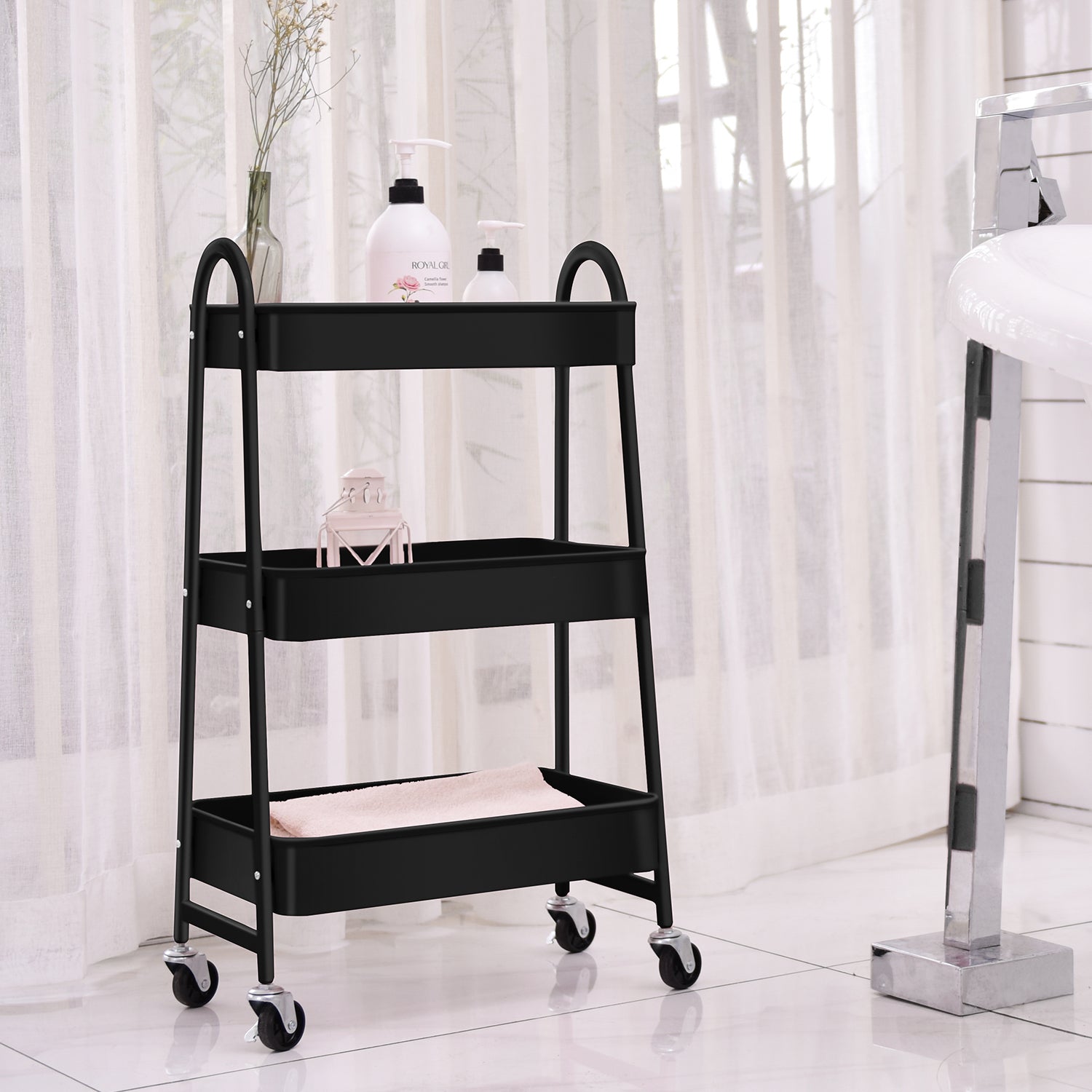 3-Tier Utility Rolling Cart  130839 - Kingrack Home