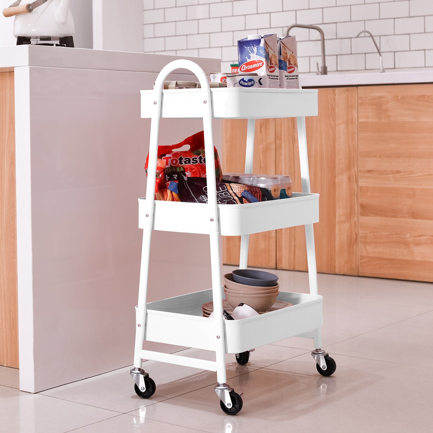 3-Tier Utility Rolling Cart  130839 - Kingrack Home
