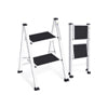 Kingrack 2-Step Stool, Household Folding Non-Slip Step Ladder, Collapsible Stool for Adults, 330lbs Capacity,WK2004B-2W