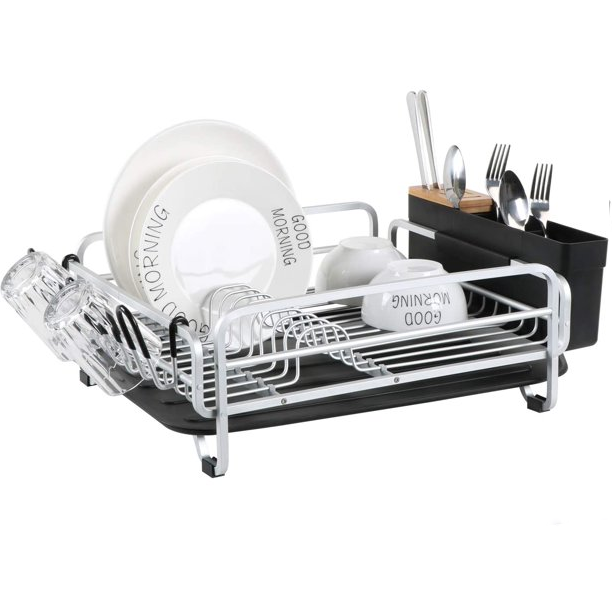 Kingrack In Sink Dish Drainer, Large Aluminum Dish Drying Rack