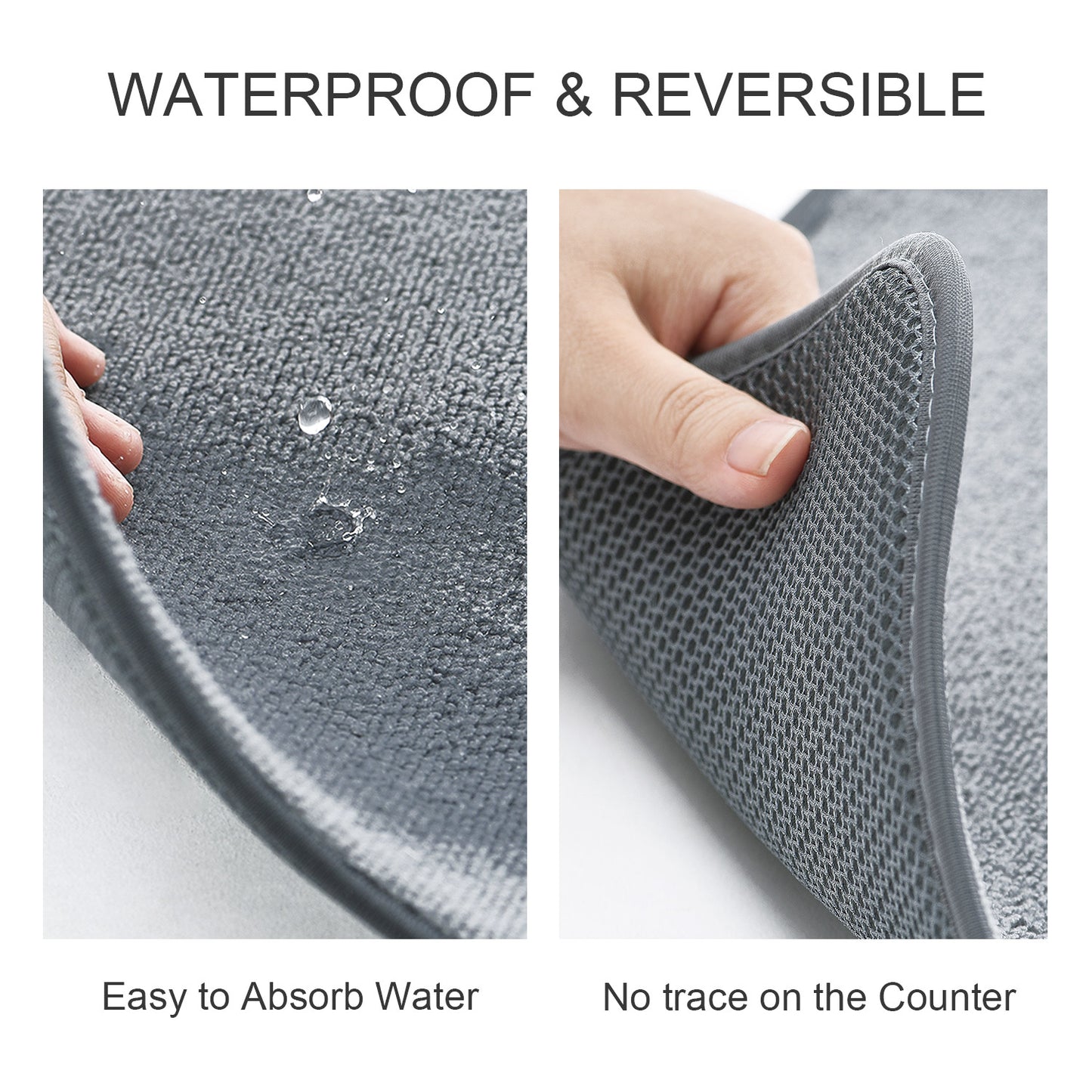 Microfiber Dish Drying Mat, Reversible Fast-Drying Dish Draining Mat, WK140508