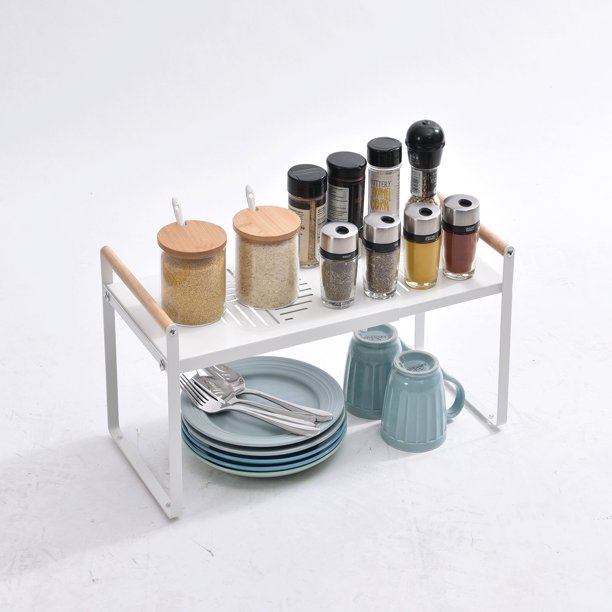 Kingrack Expandable Cabinet Shelf Organizers Foldable Shelf Cabinet Organizers and Storage for Kitchen-WK810513