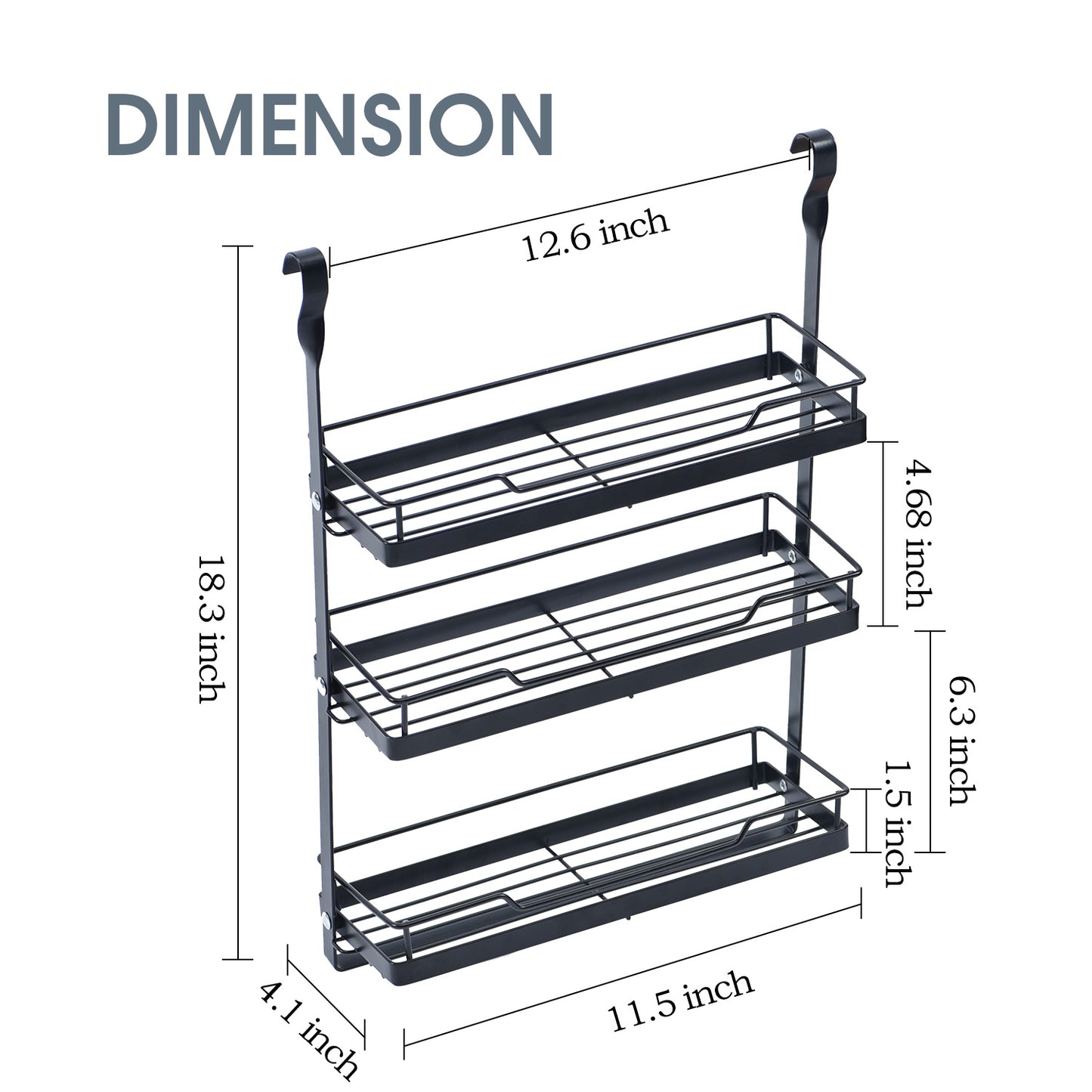 Kitchen Utensil Rack Series, Wall Mounted Rail Rack for Hanging, DIY with Hanging Utensil Rack/ Hanging Dish Rack/ Hanging Spicy Rack